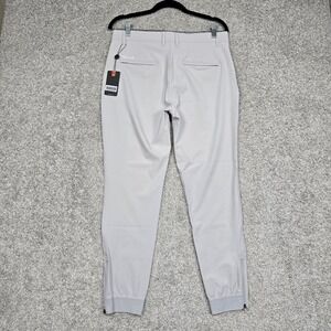 Macade Golf Pants Mens 32 Slim Fit Performance Stretch Zip Ankle Jogger Gray NEW
